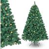 Ansobea Albero di Natale artificiale con illuminazione, 180 cm, albero di Natale artificiale, 860 punte, pieghevole, resistente al fuoco, albero di Natale