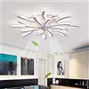 GHY Ventilatore Da Soffitto LED Con Lampada, Moderno Anello Spirale Tipo Dimmerabile Fan Plafoniera,Velocità Del Vento Regolabile, Soggiorno Camere Ufficio Lampadario A Ventaglio Illuminazione 105cm/120W