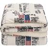 emmevi Coperta Plaid Sherpa Doppio Strato Morbida Matrimoniale Pile Vellutato Mod. TRAPUNTA AGNELLATA (A)