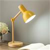 Mengjay Trade lampada da scrivania classica lampada da lettura a LED in legno classico, lampada da tavolo vintage E27 lampada da lavoro orientabile, per lampada da ufficio, lampada da comodino per camera da letto