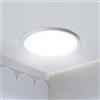 LZQ Lampada da soffitto a LED piatta, rotonda, 48 W, per camera da letto, cucina, lampada a LED, IP44, impermeabile, per bagno, soggiorno, camera da letto, bianco freddo