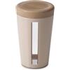 OMADA Design - Barattolo da 1,25 lt - Contenitore in plastica e legno con coperchio per freschezza alimenti - Made in Italy - Linea Ecoliving