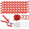 Suynauetev 701 Pezzi 200 Cunei per Piastrelle 500 Distanziatori per Piastrelle Livellatori per Piastrelle Cunei Piastrelle Sistema di Livellamento per Piastrelle 2 mm Distanziatori per Piastrelle 2mm Pinza Cunei