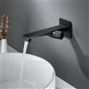 PHASAT Rubinetto Bagno Lavabo a Parete in Ottone Miscelatore Lavabo Bagno Nascosto Nero con Bocca di Prolunga Miscelatore Monocomando per Lavabo PTMP10B