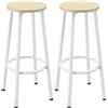 YMYNY Set di 2 Sgabelli da Bar, Sgabelli Cucina, Sedia da Bar con Poggiapiedi, per Colazione, Adatto in Sala da Pranzo, Cucina, Bar, Resistente e Stabile, 30×30 ×64CM Colore Naturale HBS512R