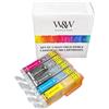 Watson & Webb Set di cartucce di inchiostro commestibili per Canon TS705/TS705a, inchiostro alimentare, 5 colori, compatibili con PG-580 CLI-581 per decorare torte e decorazioni per cupcake