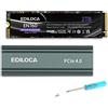 Ediloca EN760 SSD con dissipatore di calore 2TB PCIe Gen4, NVMe M.2 2280, fino a 4800 MB/s, Unità a stato solido interne, cache SLC dinamica, compatibile con PS5 e PC