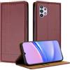 Mo-Beauty Cover per Samsung Galaxy A32 5G, Premium Pelle PU Flip Libro Custodia con [Slot Schede] [Supporto Stand] [Magnetica Chiusura] Cover per Samsung A32 5G - Borgogna