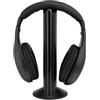 tempo di saldi Cuffie Stero Wireless Senza Fili Cuffia Stereo Per Pc Game Player DVD TV MP3, Nero