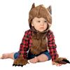 Bristol Novelty 301570 Costume da lupo mannaro per bambini, marrone, rosso, nero, età 3-4 anni Halloween
