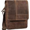 STILORD 'Andy' Borsa Tracolla Uomo Pelle Piccola Borsello Messenger Bag Vera Pelle Vintage Borse Spalla Tablet 11 Pollici iPad DIN A5 Borsetta, Colore:veleta - marrone