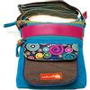 Macha Bag Borsa a tracolla indiana in cotone e pelle per donna Borsa a tracolla etnica Boho Borsa sportiva Borsa a mano Hippie (Turchese)