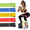 JAKKOFOXX Fasce elastiche per esercizi di resistenza, per fitness, stretching, allenamento della forza, fisioterapia, per donne, uomini, bambini, set da 5 (viola)