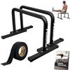 GORNATION Parallettes Alte in Metallo, Barre Parallele per Calisthenics con Impugnature Antiscivolo per Push Ups, Dips, L-Sits, Palestra e Allenamento Outdoor, Push Up Bars incl. Nastro per Grip