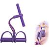 Anlising 4 tubes Multifunzione Leg Exerciser, Sit-up Bodybuilding Expander,Corda elastica per allenamento fitness, fascia di resistenza a pedali, accessorio ideale per il fitness (viola)