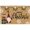 Hanse Home Zerbino in cocco di Natale, antiscivolo, per interni, in fibra di cocco, per ingresso e esterni coperti, 40 x 70 cm
