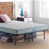Linenspa Letto Matrimoniale con materasso a molle e rete, Struttura letto in metallo, Giroletto pieghevole da 33 cm, Duro, 180x200 cm