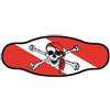 Best Divers In/Sdfl, Cinturino Maschera Neoprene Doppio Foglio Jolly Roger Unisex Adulto, Multicolore, Taglia
