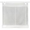 HOME WOHNIDEEN Tenda a pacchetto Casper, struttura in lino, con occhielli, con ganci per finestra in metallo, colore: bianco, dimensioni: 130 x 60 cm, numero: 1 x