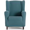 EYSA Copripoltrona bielastica con orecchie colore verde smeraldo disegno Harlem