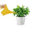 Zendea Vaso Tondo Bianco per Piante, Fiori e Erbe Aromatiche 13x13x12 cm - Ideale per Giardino, Terrazzo o Balcone con Comodo Sistema di Drenaggio e Controlllo del Livello dell'Acqua