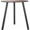 GALILEO SpA Tavolino da caffè tondo 39 cm in legno di Eucalipto e MDF, marrone scuro, Sibilla