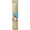 DRW Confezione da 12 veloni bianchi trasparenti Sacro Cuore di Gesù 27 cm velon votivo liturgico cimitero e chiese