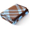 ACUSHLA Coperta scozzese in lana merino, grande, calda, lavabile, in tartan, coperta da soggiorno, per letto, divano, auto, ufficio, picnic, viaggi, per tutte le stagioni, (160 x 200 cm, blu scozzese)
