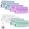Bohoray 98 Pezzi 4 Colori Mollette per Bucato, Mollette Biancheria Plastica Con Sacchetto di Stoccaggio, Mollette per Bucato Antisegno, Antivento e Antiscivolo Per Vestiti, Calze, Cibo e Foto