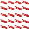 Engelland 20 mollette in plastica, filo per bucato, calze, asciugamani, colore: rosso