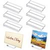 Jinsion Trasparente Acrylic Card Holder,6 Pezzi Segnaposto da Tavolo in Acrilico,10×3×1.2 cm Porta Segnaposti per Tavoli Matrimonio, Supporto Segnaposto per Feste,Ristoranti,Foto,Matrimoni,Banchetti