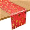 Jinlaili 28cm × 5m Runner da tavola di Natale in Rosso,Runner Natalizio Decorazione Moderno,Runner natalizio stampato a caldo,Tovaglia natalizia rettangolare,Per Decorazioni Natalizie