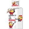 Halantex Set Letto MINIONS We Make It Cattivissimo Me 4 - Copripiumino 140x200cm con federa 70x90cm - 100% Poliestere Multicolore