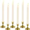 TZPAUG Porta Candele Oro Candelabro in Metallo, Decorazione di Candele da Tavolo, Set di 6 Portacandele Vintage Candeliere in Ottone per Centrotavola Matrimonio Natale Decor per la Casa