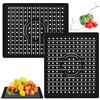 Huamirra Tappetino Scolapiatti in Silicone,Tappetino per Scolapiatti in 2 Pezzi, Tappetino per Lavello 31 x 26 cm, Rivestimento per Lavello in Gomma, Tappetino per Scolapiatti Nero, per Cucina e Bagno