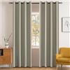 YSTELLAA Impermeabili Tende Oscuranti Per Interni 2 Pezzi, 140×260CM, Tende Termiche Isolanti Con Anelli, Moderne, Fonoassorbenti, Per Soggiorn, Camera Da Letto, Beige