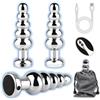 AMAZBEE Spine Anali Vibratori per gli Uomini 10 Modalità di Vibrazione Donne Giocattoli del Sesso Massaggiatore Prostatico Vibratore Metallo Anale Catena Dildo Vibratore (5 Beads)