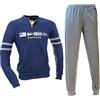 Navigare Pigiama Ragazzo Caldo Cotone Interlock 10-12-14-16 Anni Colore Blu 215652