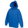 Fruit of the Loom - Felpa Aperta con Cappuccio - Bambino (12-13 Anni) (Blu Reale)