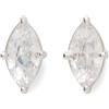 Kate Spade New York Orecchini a perno solitario Signature, Chiaro/argento
