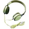 Fiauli Cuffie cablate per bambini, cuffie over-ear stereo HiFi Surround Mega Bass, cuffie per studenti pieghevoli compatibili con HD con microfono per il gioco Verde