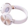 Fiauli 1 set di cuffie Bluetooth wireless, cuffie over-ear con bassi pesanti stereo surround, batteria a lunga durata, batteria da 200 mAh, supporto ingresso AUX per ufficio sportivo Bianco
