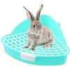 Daelesr Toilette per Coniglio, Vasino per Conigli, Lettiera per Cavia Vasino, Toilette per Animali Domestici Triangolo, Staccabile Addestratore Vasino per Criceti, Cincillà, Conigli, Furetti (Blu)