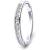 MIORE Anello da donna in oro bianco 14 carati 585 con diamanti da 0,33 ct