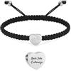 AIWENXI Braccialetto con urna a forma di cuore per cenere, in acciaio inox, con stampa paw e ciondolo Keepsake, regolabile, braccialetto intrecciato per animali domestici, cane, gatto, regalo
