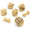 LYNX Set Dadi D&D - Set di 7 Dadi Poliedrici Teschio e Ossa per GDR/RPG - D20, D12,%D10, D10, D8, D6 & D4. DND Dice Set/Dadi D&D Particolari per Warhammer, Pathfinder, Dungeons & Dragons Gadget (Giallo)