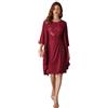 GRACE KARIN Cardigan Elegante in Chiffon da Donna in Due Pezzi + Abito da Festa Abiti per La Madre della Sposa per Invitati al Matrimonio Rosso Bordeaux