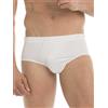 GARDA Ginni - 6 Slip Alti Uomo Cotone Bielastico, Slip Alto Elastico Ricoperto 2084 (Bianco, 5/L)