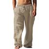 palglg Uomo O Donna Casuale 100% Cotone Pantaloni per Lo Yoga Pantaloni Spiaggia Indossare Cachi Medium