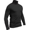 Hann Brooks - Polo da uomo in morbido cotone, da sci, da golf, con scollo a rotolo, colore: nero, marrone, bordeaux, grigio, verde, blu navy, bianco, S, M, L, XL, 2XL, 3XL, 4XL Nero XXXXXL
